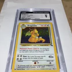 Dragonite 4/62 Fossil Holo Rare CGC 9 Mint Vintage Pokemon Card 1999 - Image 1