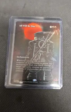 Magic: The Gathering All Will Be One Red Enchantment Foil Card TMNT PZZA - Image 3