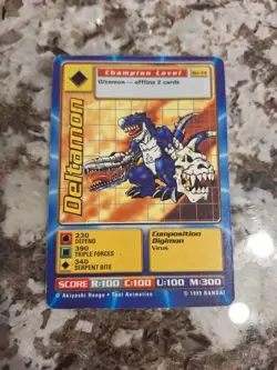 Deltamon Digimon Card Bo-74 Champion Level 1999 Bandai Unlimited Non-Holo - Image 1