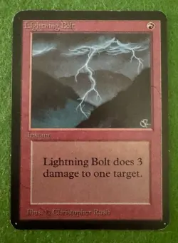 MtG Lightning Bolt Alpha, great condition! (PV-0031) - Image 1