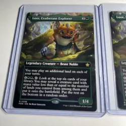 2x lot Loot, Exuberant Explorer (Borderless) Foundations Regular - Image 2