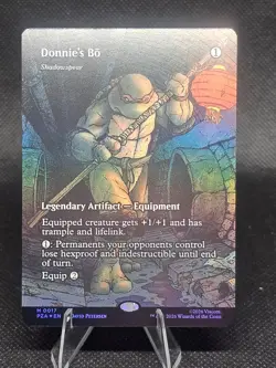 Donnie's Bo [Shadowspear] (Borderless) TMNT PZA 0017 Foil Legendary Mythic Rare - Image 1
