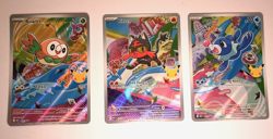 Pokemon 30th Anniversary First Partner Promo Trio Set: Rowlett, Litten, Popplio - Image 1