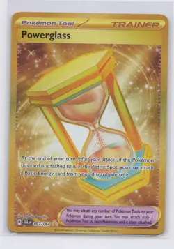 Pokemon TCG Powerglass 097/064 Hyper Rare Gold Holo SV Shrouded Fable NM - Image 1