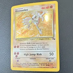 Pokemon TCG Hitmonlee Fossil 7/62 Holo Rare 60 HP English 1999 Unlimited - Image 3