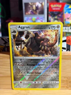 AGGRON 67/111 Crimson Invasion R Reverse Holo Pokemon TCG LP - Image 1