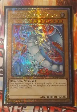 Blue-Eyes White Dragon (New Art) Yugioh RA04-EN002 Quarter Century Secret QCR NM - Image 1