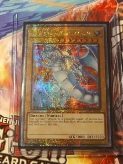 Blue-Eyes White Dragon (New Art) Yugioh RA04-EN002 Quarter Century Secret QCR NM - Image 3