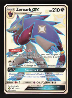 Zoroark GX 77a/73 Promo Shining Legends Holo Full Art Pokemon Card - Image 1