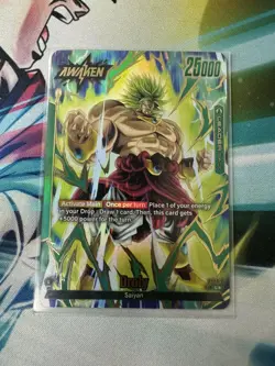 Dragon Ball Fusion World Super Card Game Broly gold Foil FS03-01 - Image 1