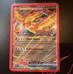 3 x Stamped Pokemon TCG Team Rocket's Moltres ex Destined Rivals UPC Promo Cards - Image 5