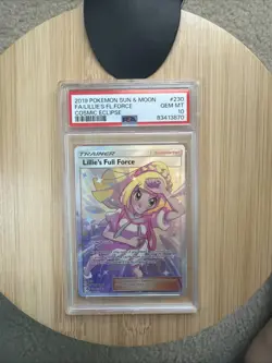 2019 POKEMON SUN & MOON COSMIC ECLIPSE #230 FULL ART/LILLIE'S FULL FORCE PSA 10 - Image 1