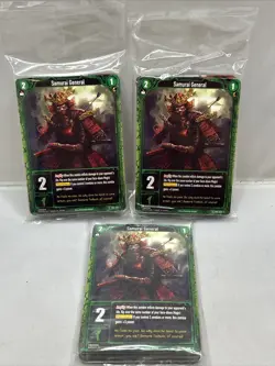 Zombie World Order Bandai Trading Card Game Sealed Samurai General Promo Pack x3 - Image 1