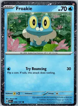 Pokemon TCG: Froakie 056/197 (Cosmos Holo) Promo - SV Obsidian Flames - NM - Image 1