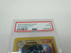 1999 Pokemon Machamp Holo #8 1st Edition PSA 4 Graded WOTC Vintage Card - Image 2