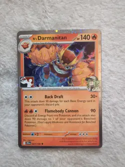 N’s Darmanitan 027/159 Cosmos Holo Pokemon Play! Prize Pack Play Stamp Series 8 - Image 1
