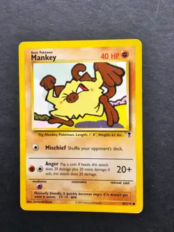 Pokemon Mankey 81/110 Legendary Collection Vintage MP - Image 1
