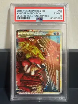 Kyogre & Groudon LEGEND 88/90 HGSS Undaunted Holo 2010 Pokemon PSA 6 - Image 1