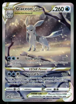Pokemon Cards Glaceon VSTAR GG40/GG70 Crown Zenith Galarian Gallery Holo NM *2 - Image 1