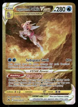 Pokemon Cards Origin Forme Palkia VSTAR GG67/GG70 Crown Zenith GG NM - Image 1