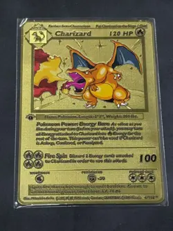 Charizard 120HP Metal Pokemon Card-Collectible Gift Display Collect - Image 1