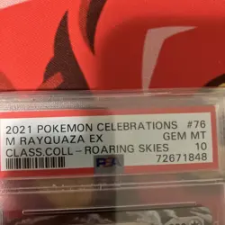 Pokemon M Rayquaza EX Celebrations Classic Coll. Roaring Skies Holo #76 PSA 10 - Image 3