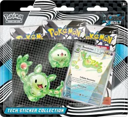 Pokemon Black Bolt Tech Sticker Collection 3 Booster Blister ENG NEW Sealed - Image 1