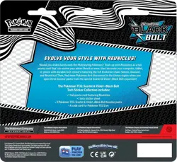 Pokemon Black Bolt Tech Sticker Collection 3 Booster Blister ENG NEW Sealed - Image 2