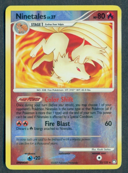 2007 Pokemon Mysterious Treasures Reverse Holo #32 Ninetales MP - Image 1