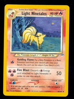 2002 Pokemon Neo Destiny #50 Light Ninetales LP - Image 1