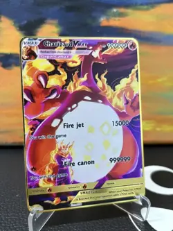 CharizardVmax HP999999 Metal Pokemon Card-Collectible Display Gift - Image 1
