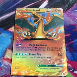 2014 Pokemon TCG Charizard EX XY Black Star Promos XY17 Holo Promo - MP - Image 1