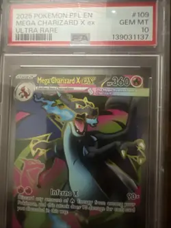 Pokemon Mega Charizard x Phantasmal Flames Ex Ultra Rare #109 PSA 10 - Image 3