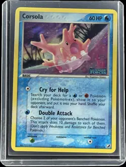Corsola 37/115 Reverse Holo Stamped EX Unseen Forces 2005 Pokemon TCG Light Play - Image 1
