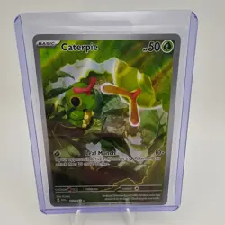 Pokemon Caterpie #172/165 English Scarlet & Violet 151 Illustration Rare - Image 3