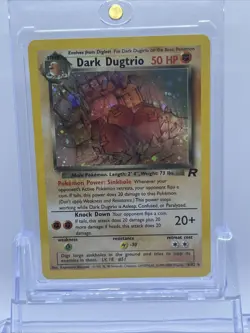 Pokemon Dark Dugtrio TCG 6/82 Rare Holo Card - Team Rocket. Lightly Played - Image 1