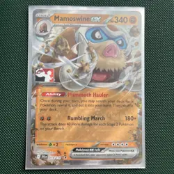 Pokemon TCG Mamoswine ex #079/159 Prize Pack Series 7 Card Stamped - Image 1