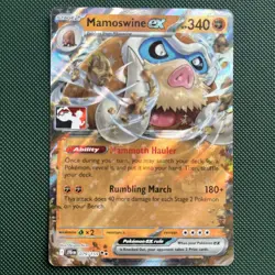 Pokemon TCG Mamoswine ex #079/159 Prize Pack Series 7 Card Stamped - Image 2