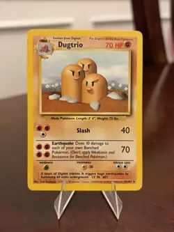 Pokemon Dugtrio 19/102 Base Set Rare non holo Wizards of the coast Card LP - Image 1