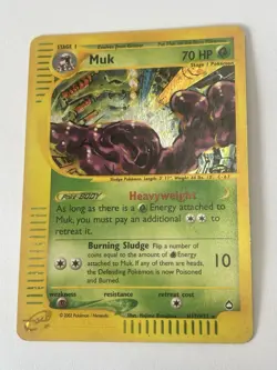 Muk H17/32 Aquapolis Holo Rare Moderately Played Pokemon Card - Image 1