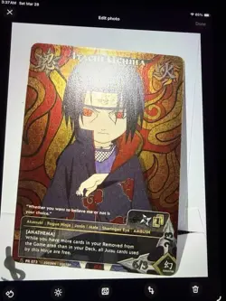 Naruto CCG - Itachi Uchiha PR 073 Promo Holo Ninja Card Bandai - Image 1