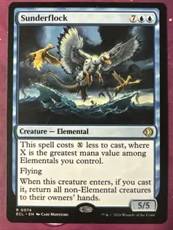 Magic The Gathering Lorwyn Eclipsed - Sunderflock #0074 Regular Finish Mythic - Image 1