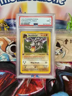 Pokemon 1999 Fossil 1st Edition Aerodactyl Holo PSA 9 - Image 2