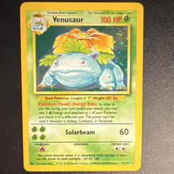 Venusaur 15/102 Base Set Holo Rare Pokemon TCG Wizards 1999-2000 English NM - Image 1