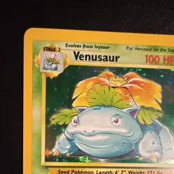 Venusaur 15/102 Base Set Holo Rare Pokemon TCG Wizards 1999-2000 English NM - Image 2