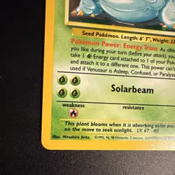 Venusaur 15/102 Base Set Holo Rare Pokemon TCG Wizards 1999-2000 English NM - Image 5