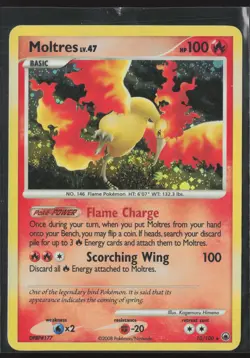 Moltres 10/100 Majestic Dawn Holo Bleed swirl Rare Card Pokemon - Image 1