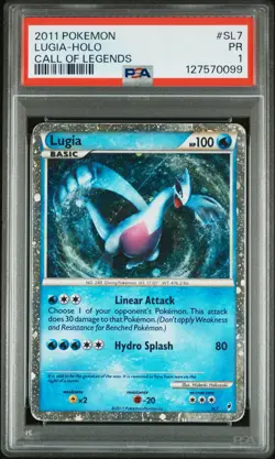 2011 POKEMON CALL OF LEGENDS #SL7 LUGIA-HOLO PSA 1 - Image 1