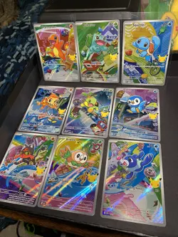 Pokemon Full Set of 9 First Partner Series 1 Illustration Collection English NM - Image 2