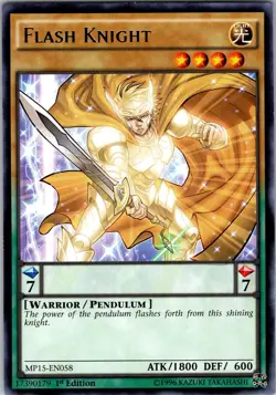 Yu-Gi-Oh TCG Flash Knight MP15-EN058 1st Edition Rare Card NM - Image 1